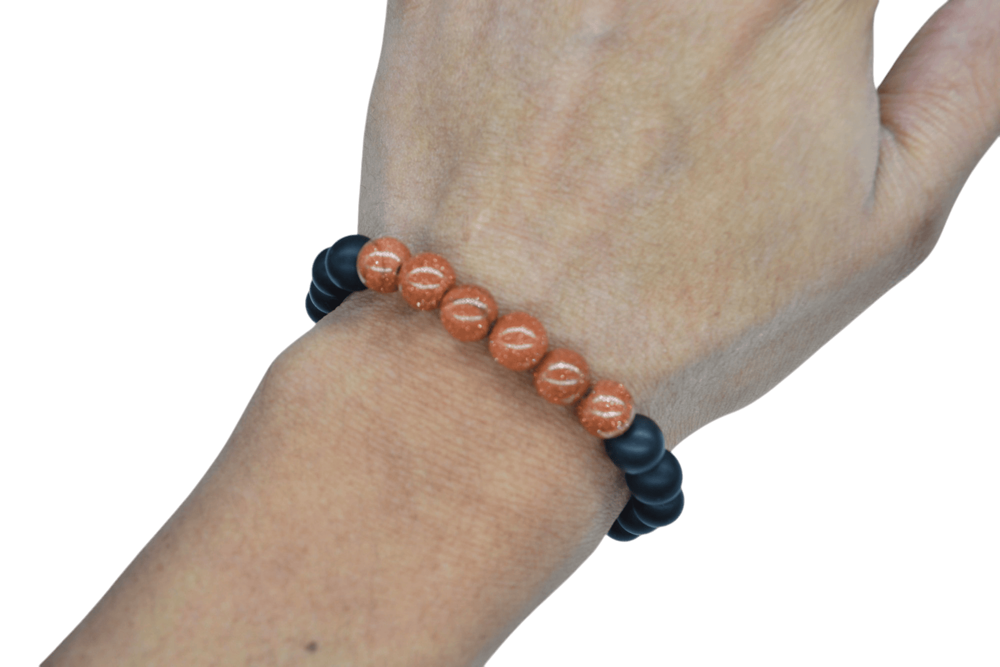Pulsera de ónix con piedra aventurina café - Imagen 2