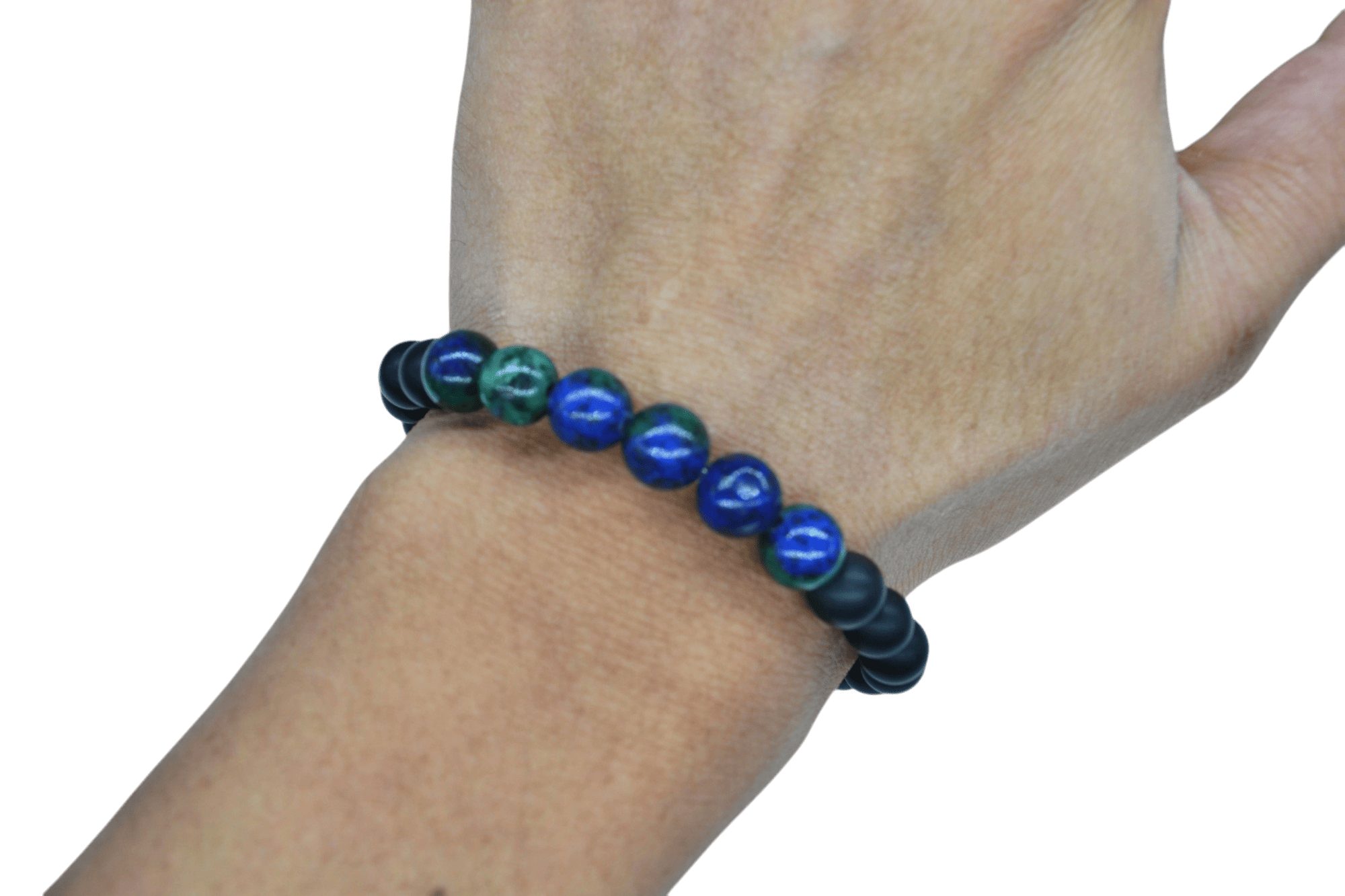 Pulsera de ónix con piedra azurita - Imagen 2