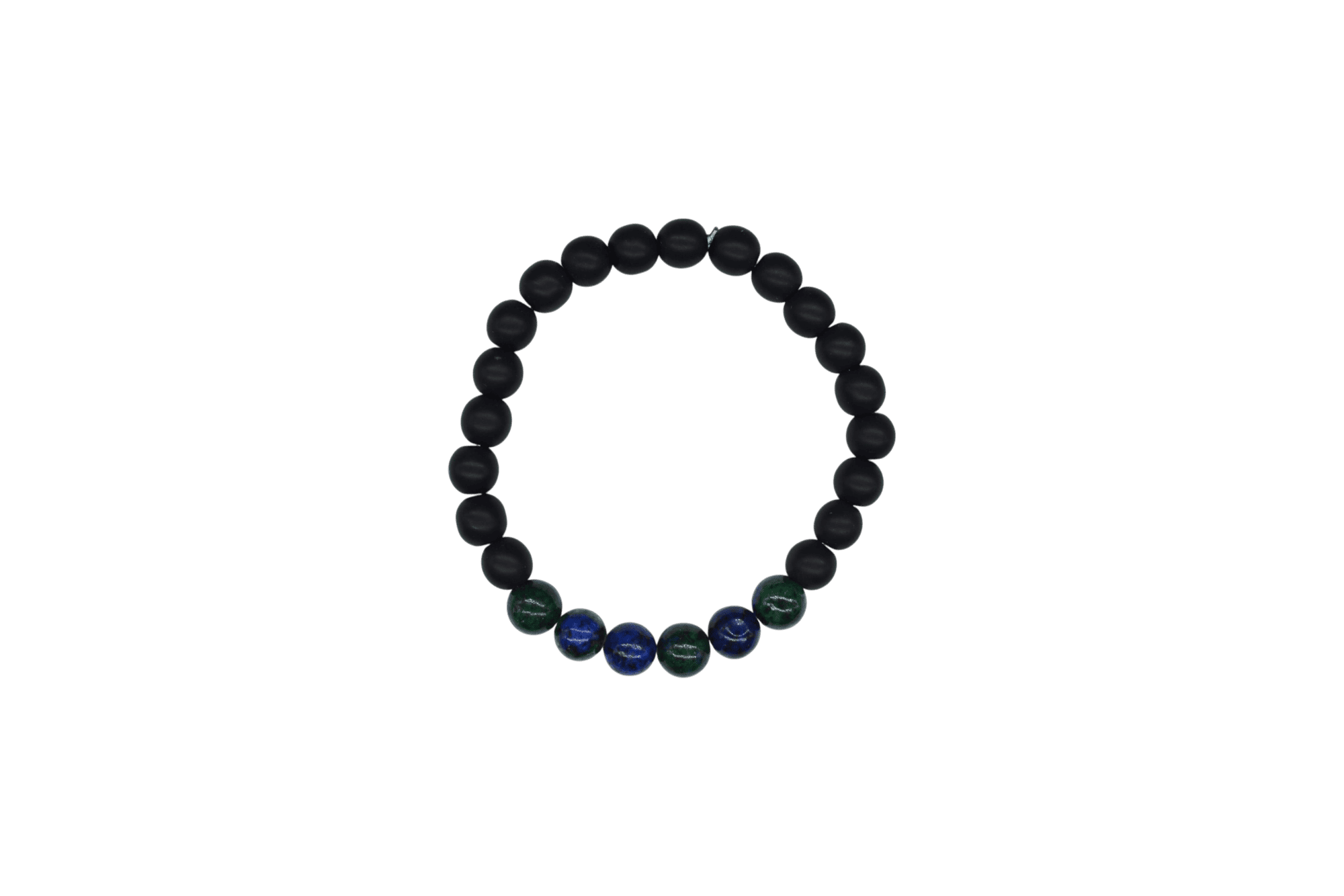 Pulsera de ónix con piedra azurita