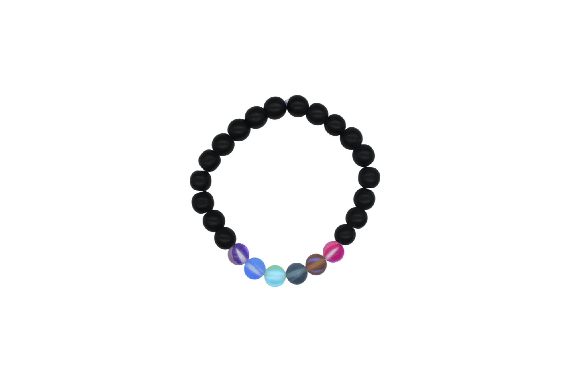 Pulsera de ónix con cuarzo eléctrico color mixto mate