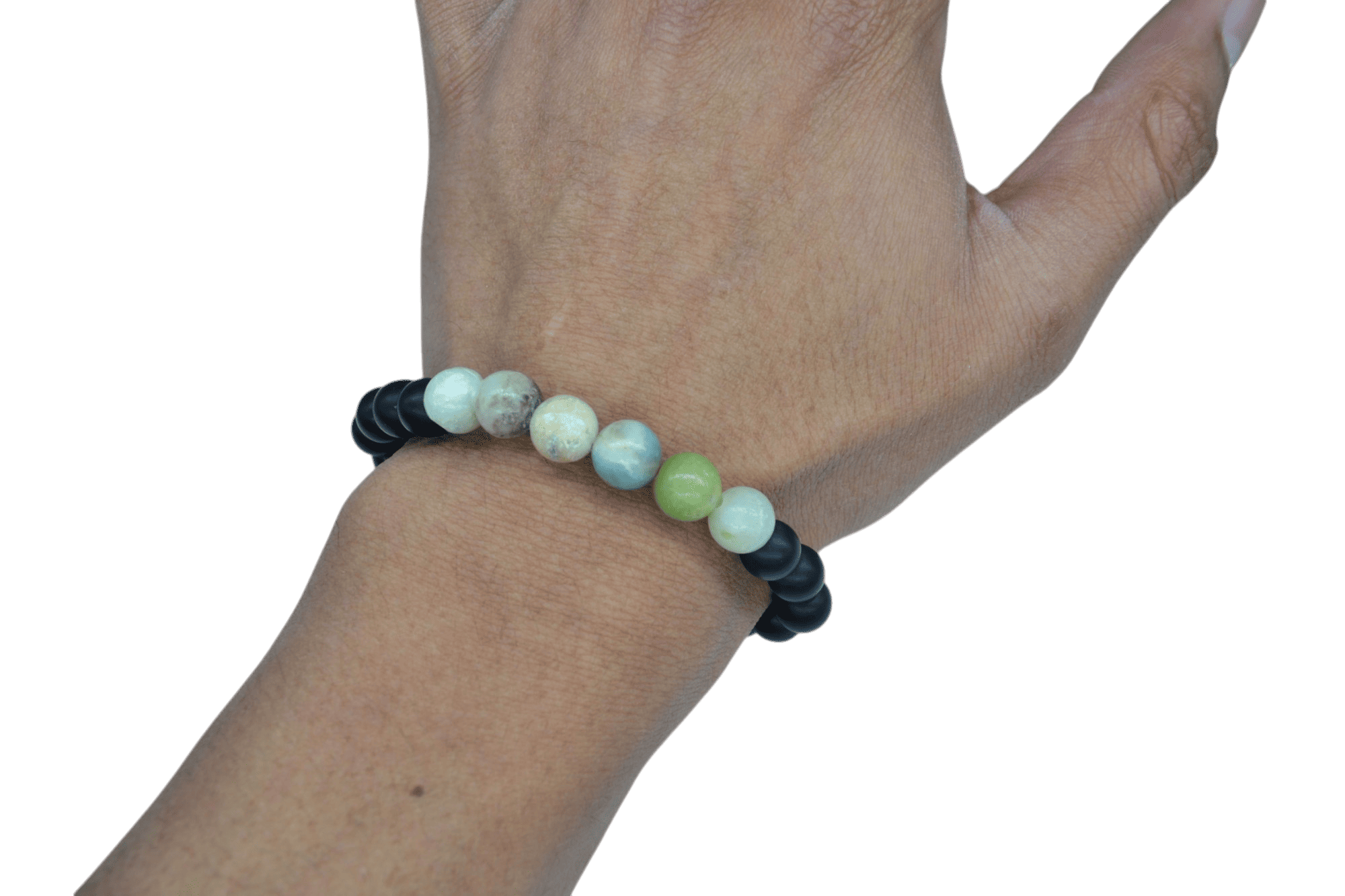 Pulsera de ónix con piedra amazonita - Imagen 2