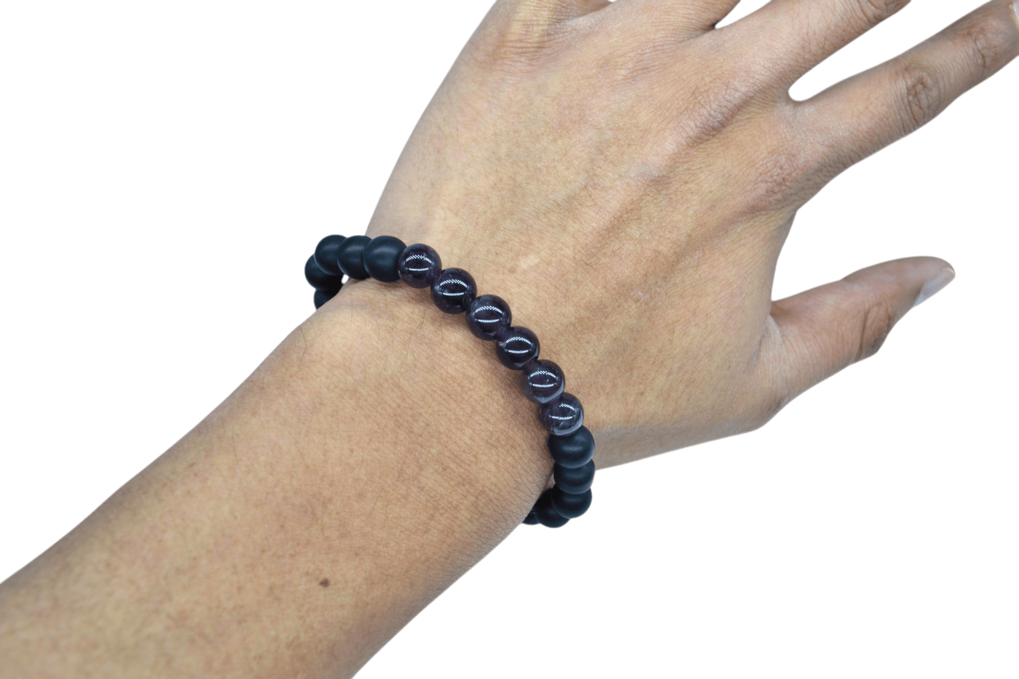 Pulsera de ónix con cuarzo amatista - Imagen 2