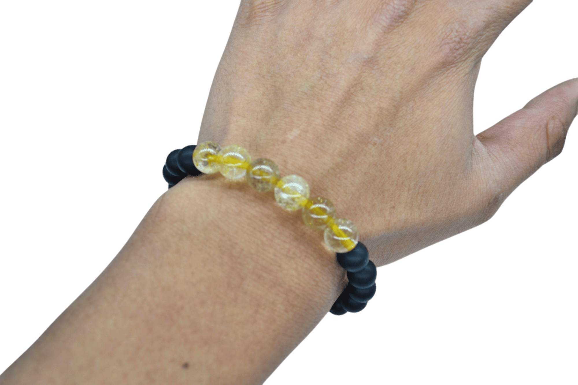 Pulsera de ónix con cuarzo rutilado - Imagen 2
