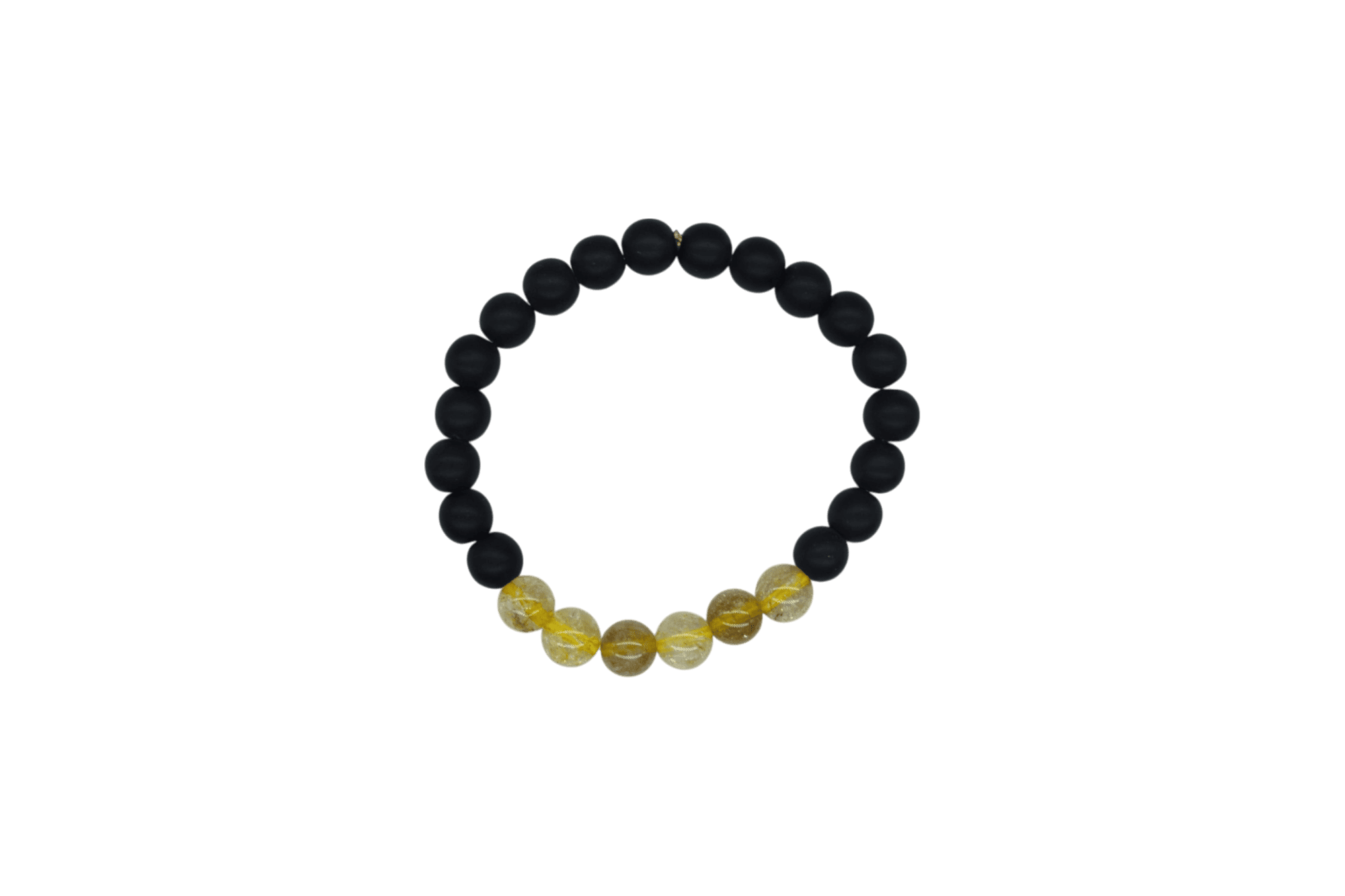 Pulsera de ónix con cuarzo rutilado