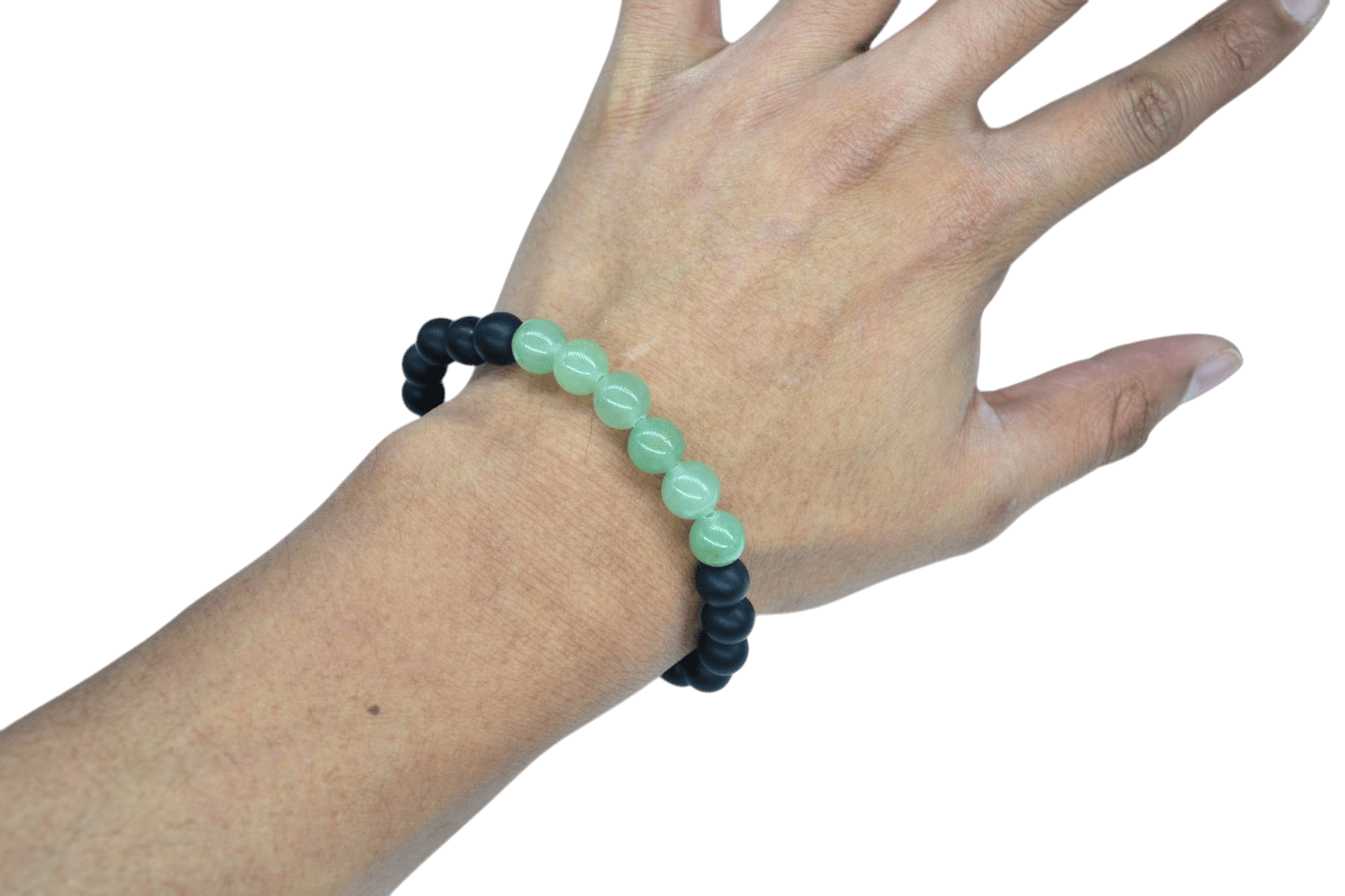 Pulsera de ónix con cuarzo verde - Imagen 2