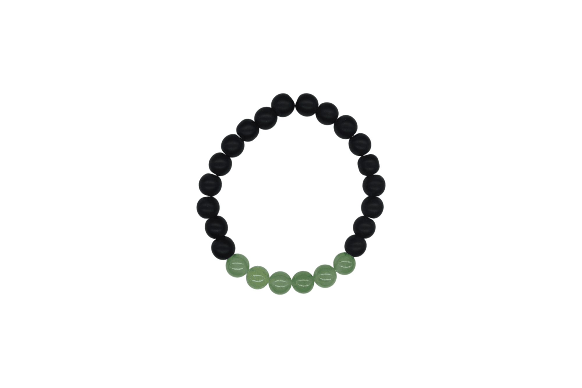 Pulsera de ónix con cuarzo verde