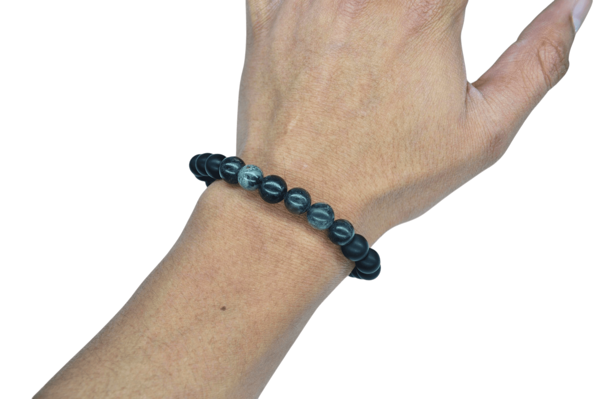 Pulsera de ónix con piedra jaspe verde - Imagen 2