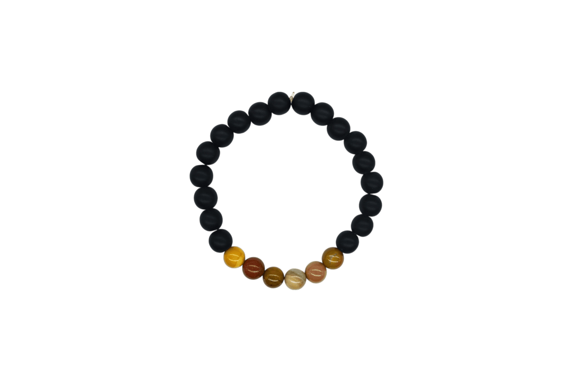 Pulsera de ónix con piedra jaspe mokaíta
