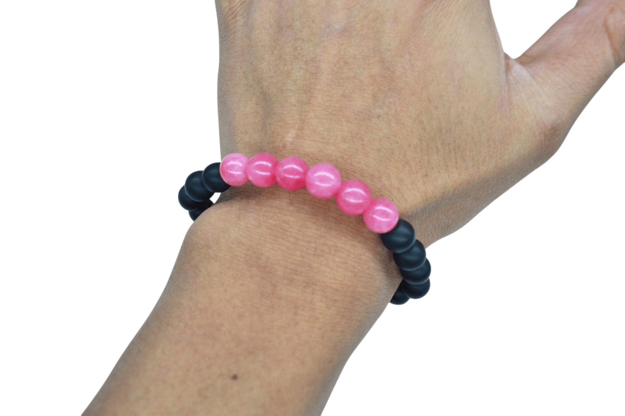 Pulsera de ónix con piedra rodocrosita de argentina - Imagen 2