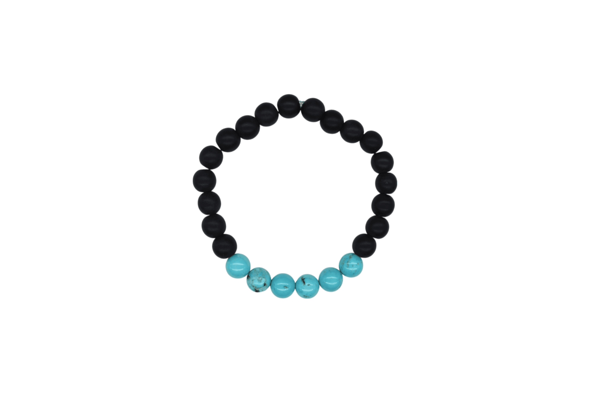 Pulsera de ónix con piedra turquesa