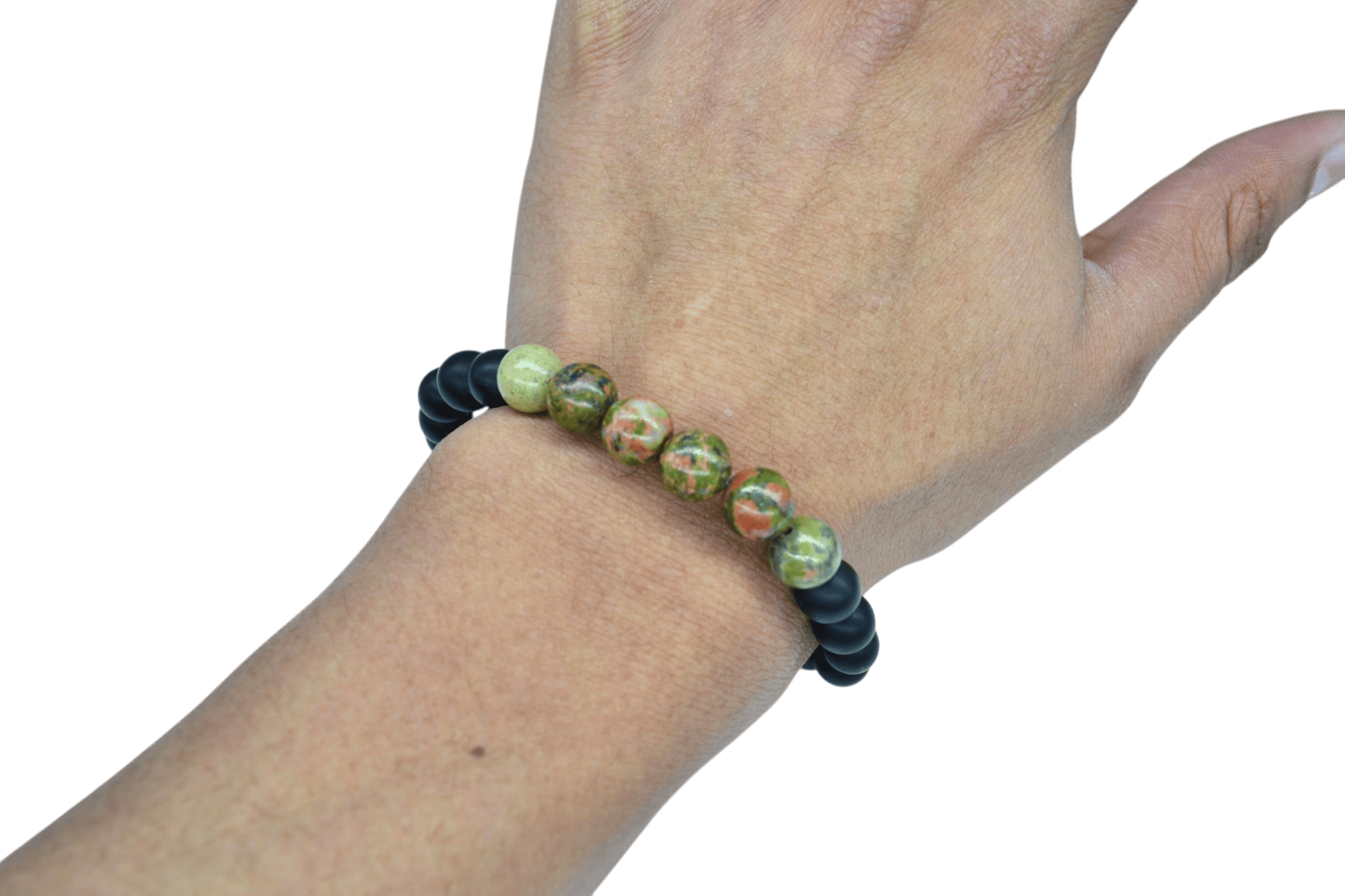 Pulsera de ónix con piedra unakita - Imagen 2