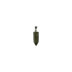 Dije de piedra ágata musgosa en forma punta facetada mini