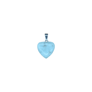 Dije de corazón chico de piedra aguamarina