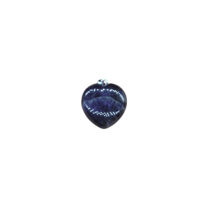 Dije en forma de corazón de cuarzo amatista de 30x30mm