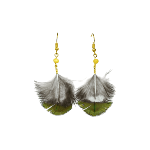 Aretes de pluma de pavo real