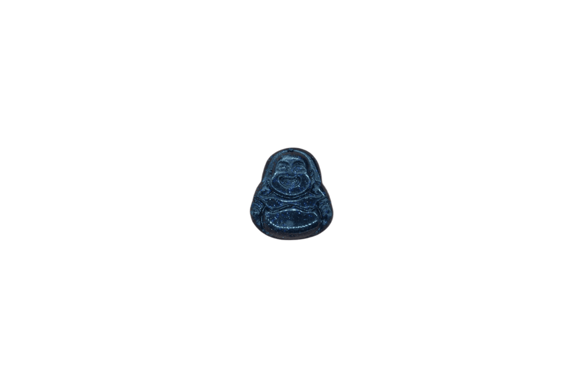 Dije forma de buda de piedra aventurina azul