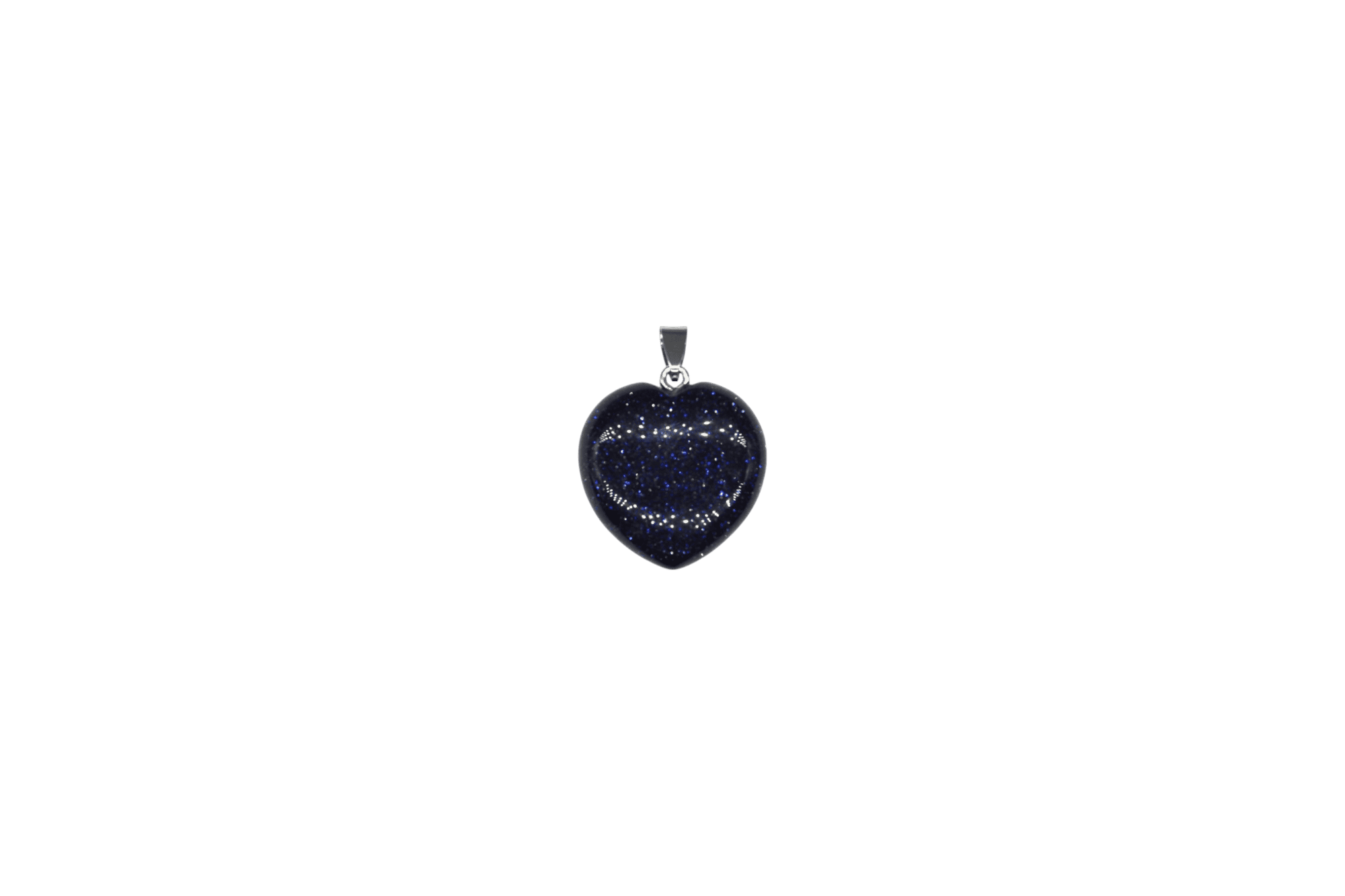 Dije en forma de corazón de piedra aventurina azul de 30x30mm