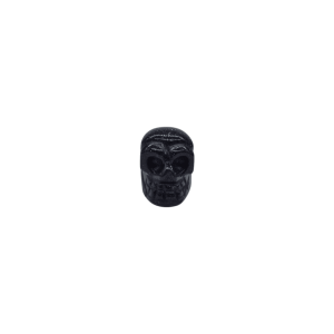 Dije en forma de calavera de piedra aventurina azul