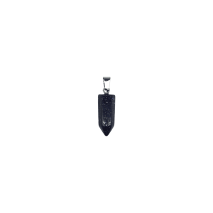 Dije de piedra aventurina azul en forma punta facetada mini