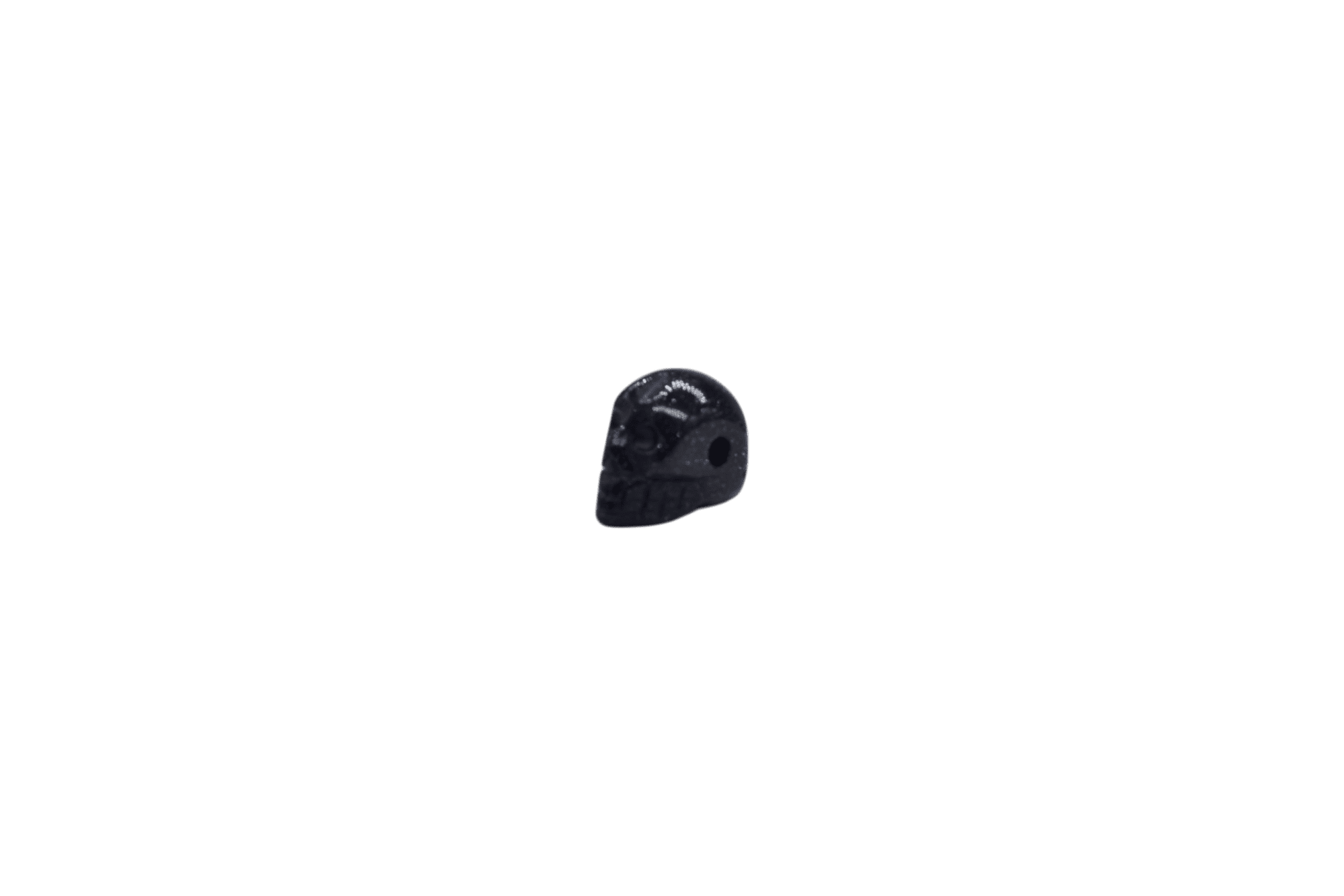 Dije de piedra aventurina azul en forma de calavera chica - Imagen 2