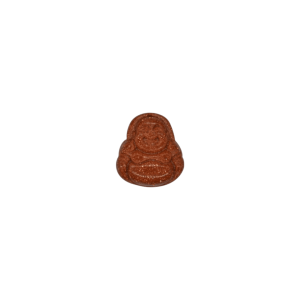 Dije forma de buda de piedra aventurina cafe