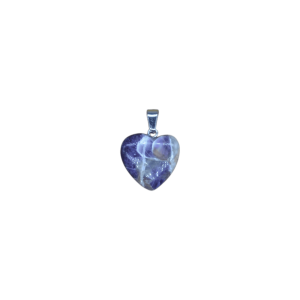 Dije de corazón chico de cuarzo amatista