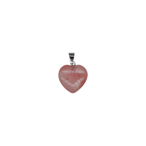Dije de corazón chico de cuarzo cherry