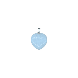 Dije en forma de corazón de cuarzo cristal de 30x30mm