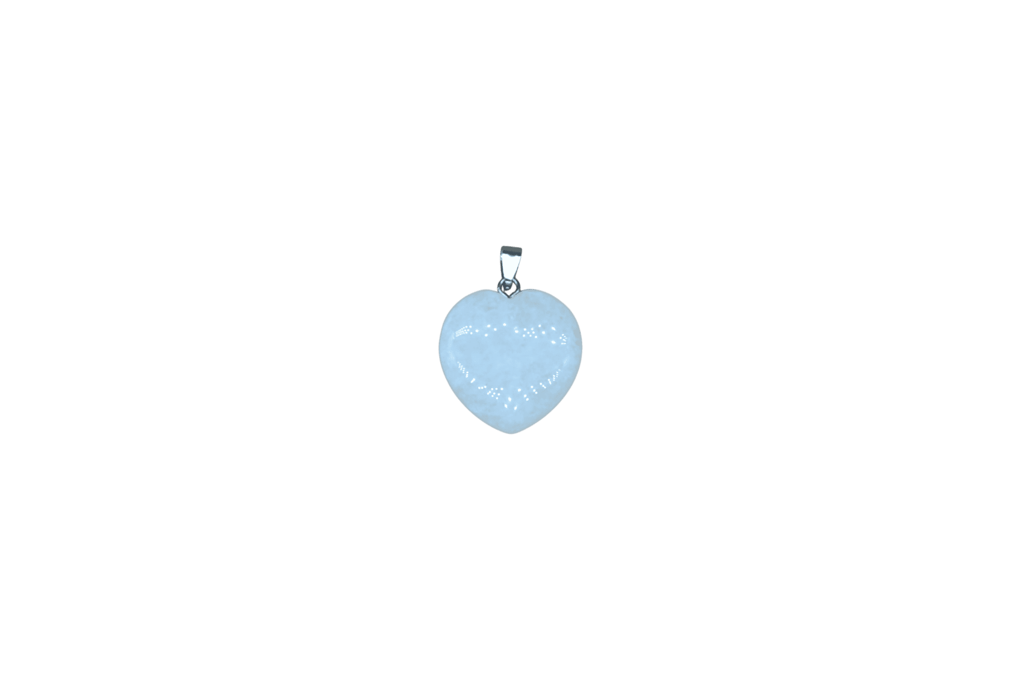 Dije en forma de corazón de cuarzo cristal de 30x30mm