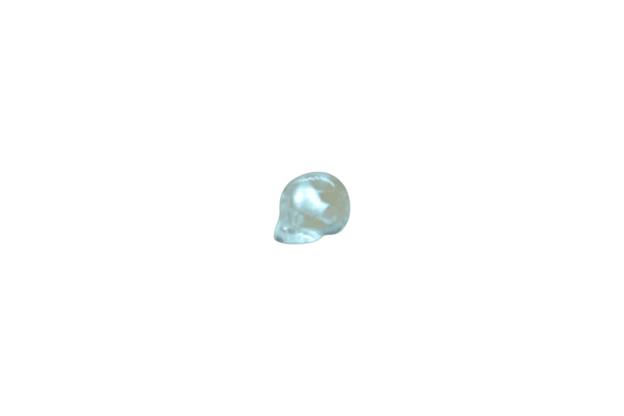 Dije de cuarzo cristal en forma de calavera chica - Imagen 2