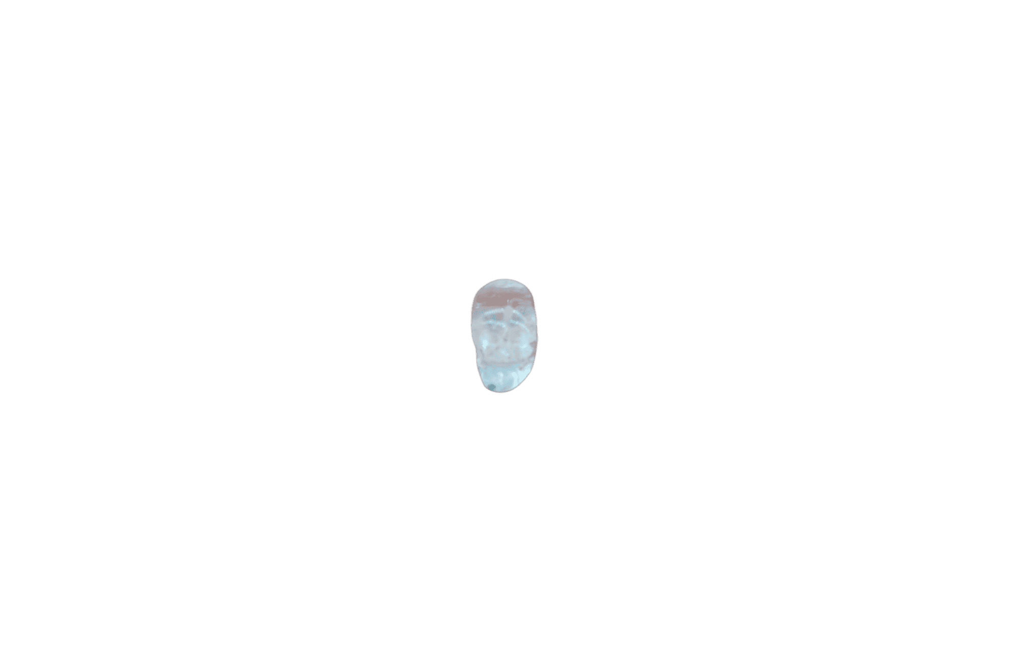 Dije de cuarzo cristal en forma de calavera chica