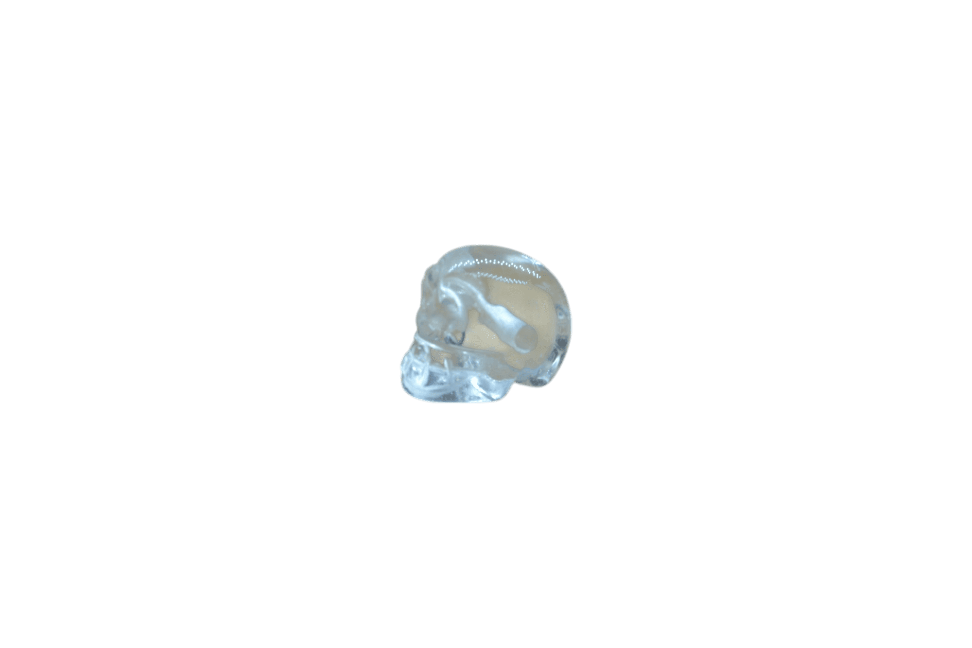 Dije en forma de calavera de cuarzo cristal - Imagen 2