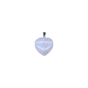 Dije en forma de corazón de cuarzo rosa de 30x30mm