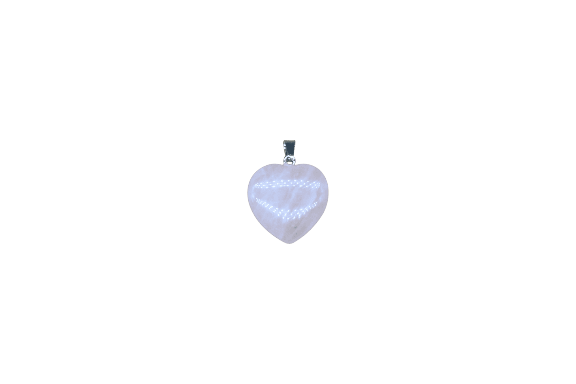 Dije en forma de corazón de cuarzo rosa de 30x30mm
