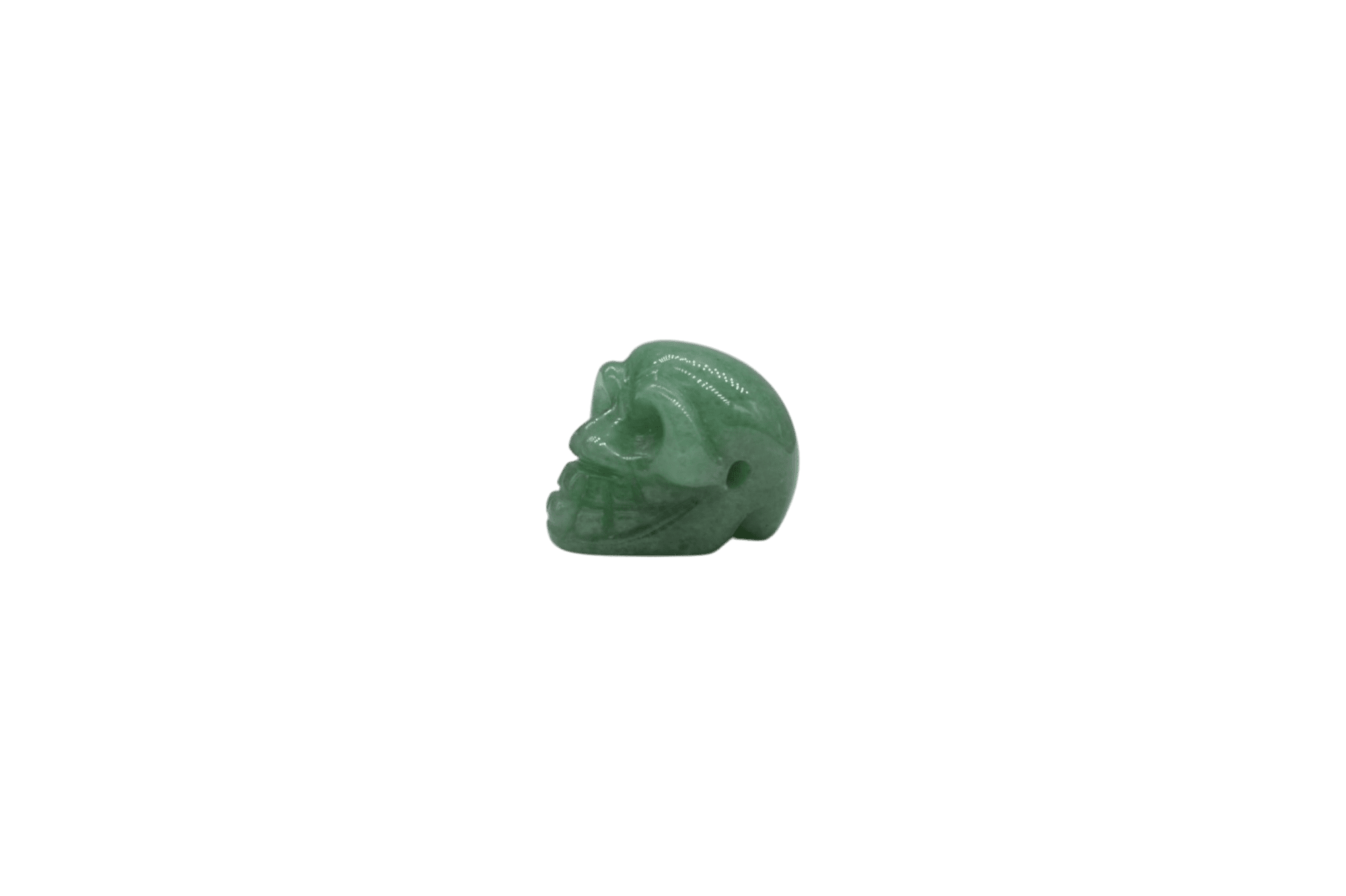 Dije en forma de calavera de cuarzo verde - Imagen 2