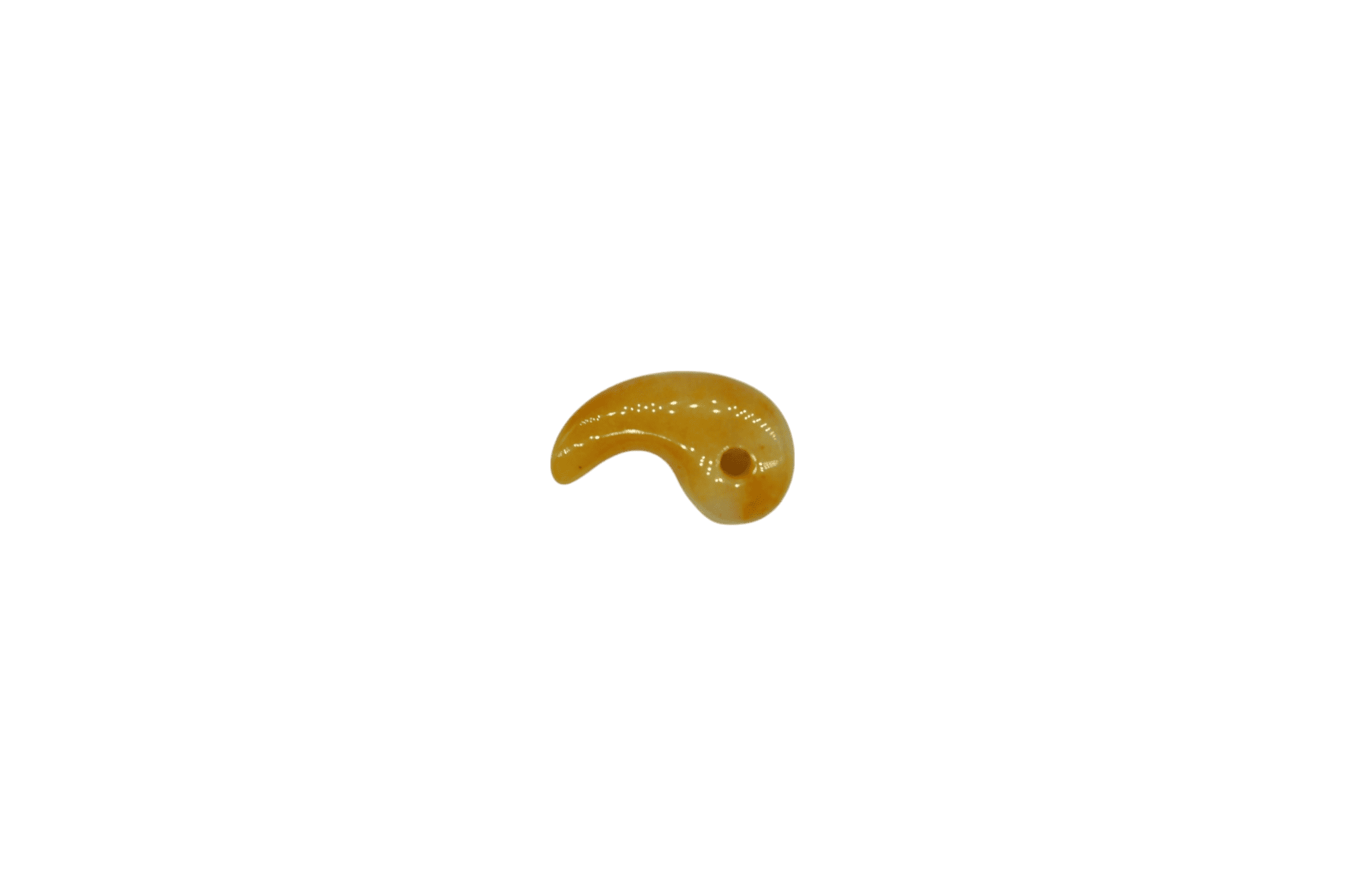 Dije tipo magatama de cuarzo citrino