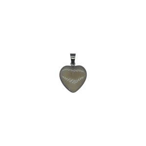 Dije de corazón chico de piedra ágata natural