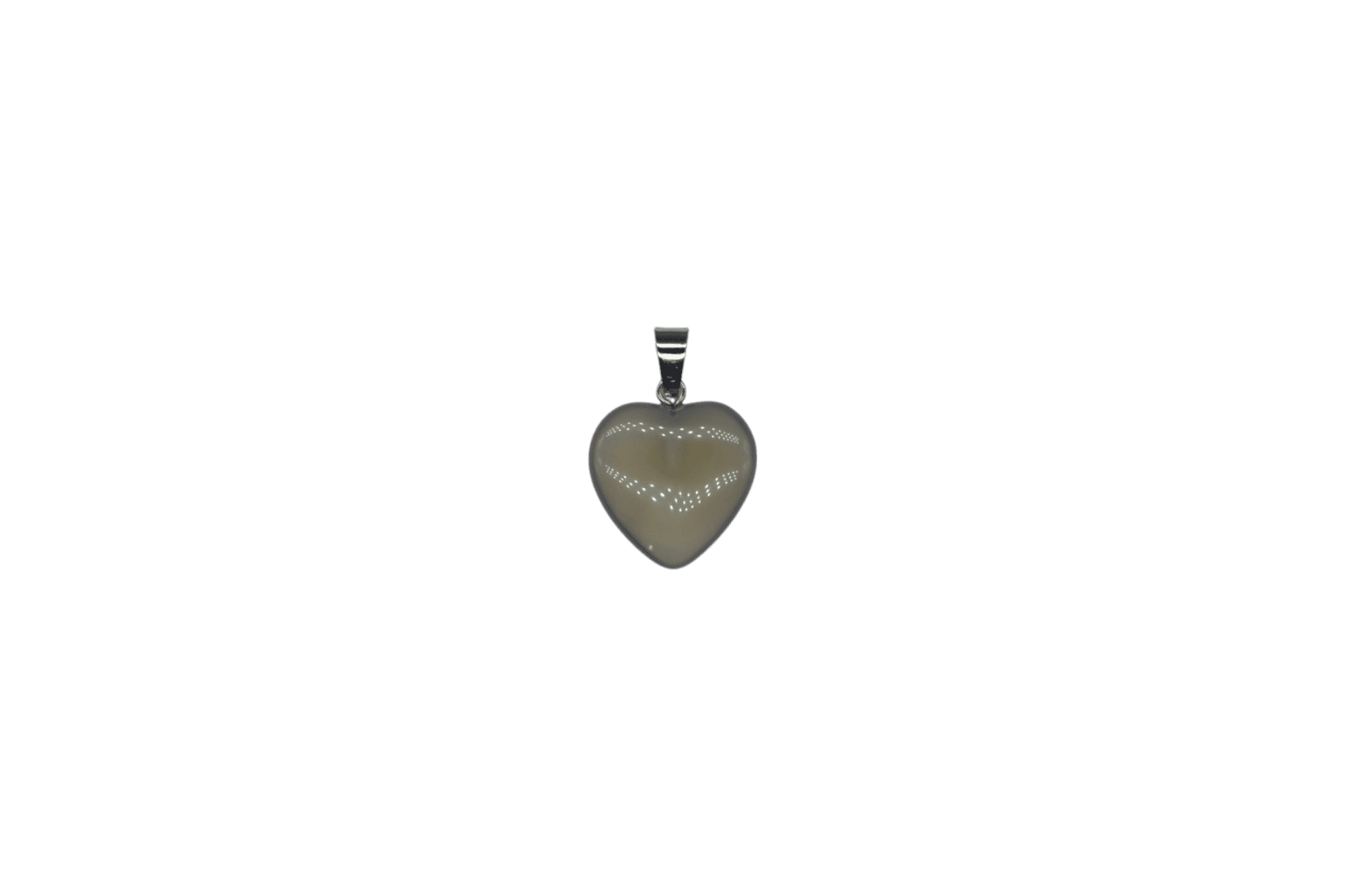 Dije de corazón chico de piedra ágata natural