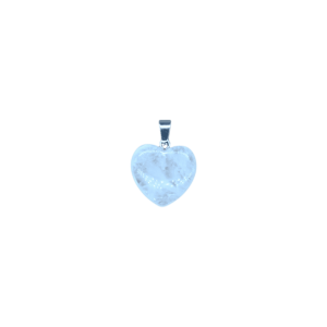 Dije de corazón chico de cuarzo cristal