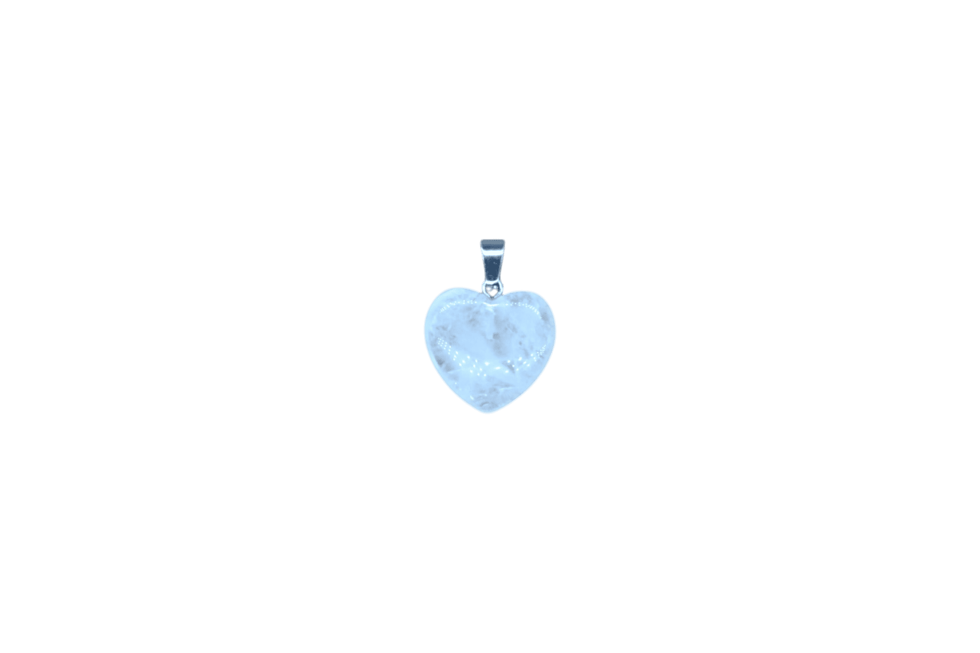 Dije de corazón chico de cuarzo cristal