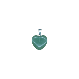 Dije de corazón chico de cuarzo verde