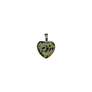 Dije de corazón chico de jaspe dalmata