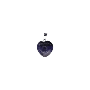 Dije de corazón chico de piedra fluorita
