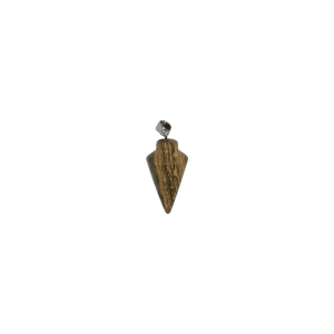 Dije de péndulo liso chico de piedra jaspe madera