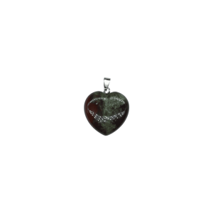 Dije en forma de corazón de piedra jaspe jicorita de 30x30mm
