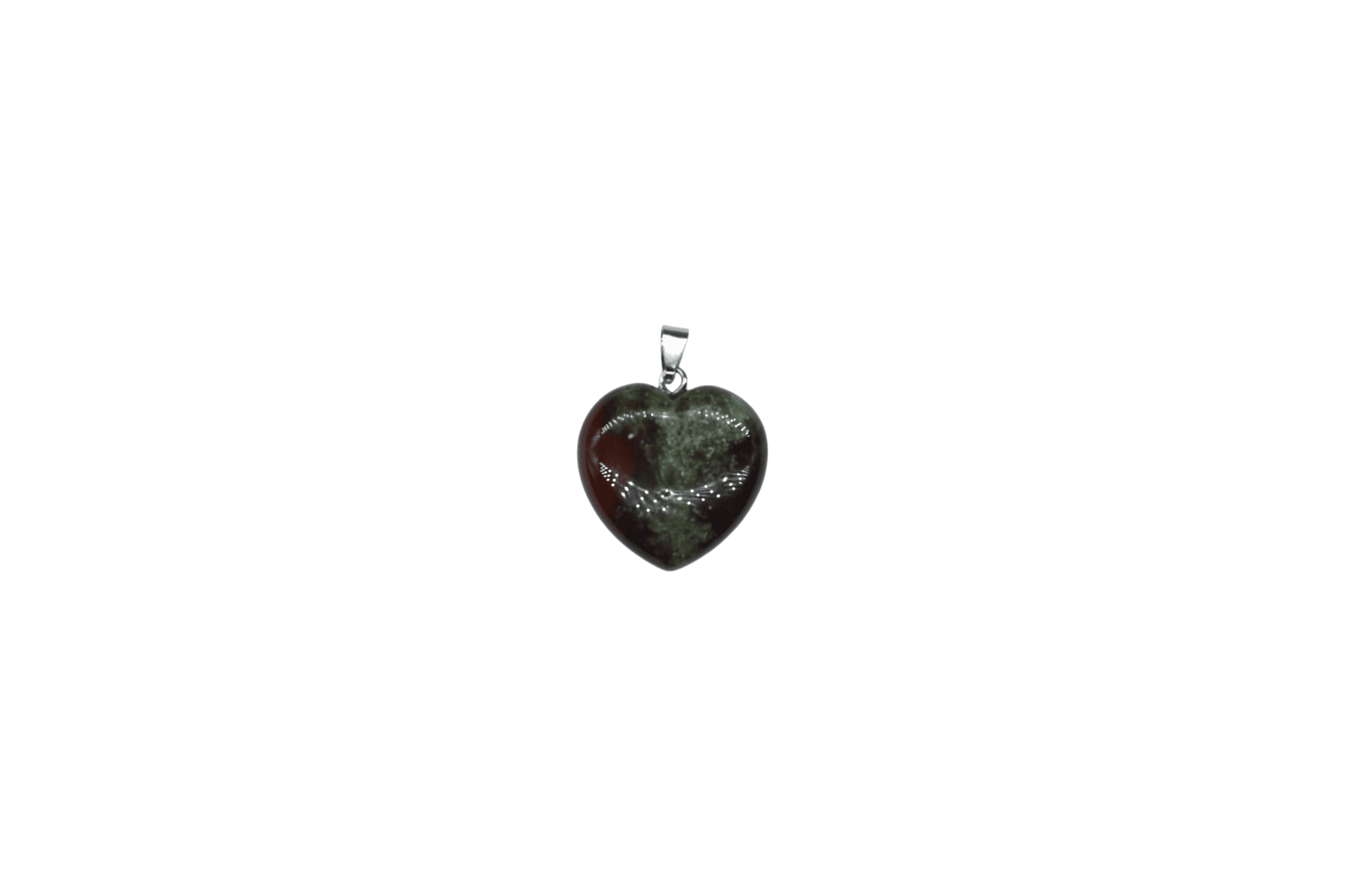 Dije en forma de corazón de piedra jaspe jicorita de 30x30mm