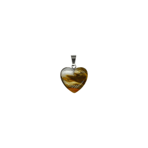 Dije de corazón chico de piedra lodolita