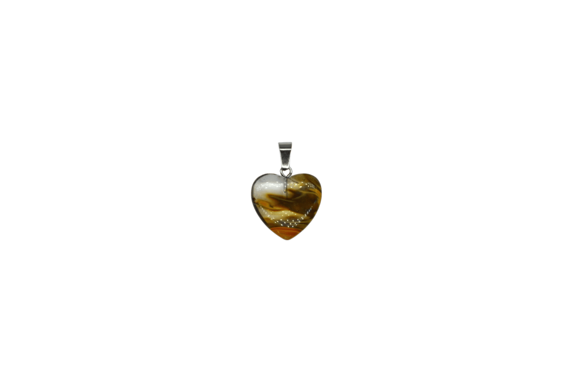 Dije de corazón chico de piedra lodolita