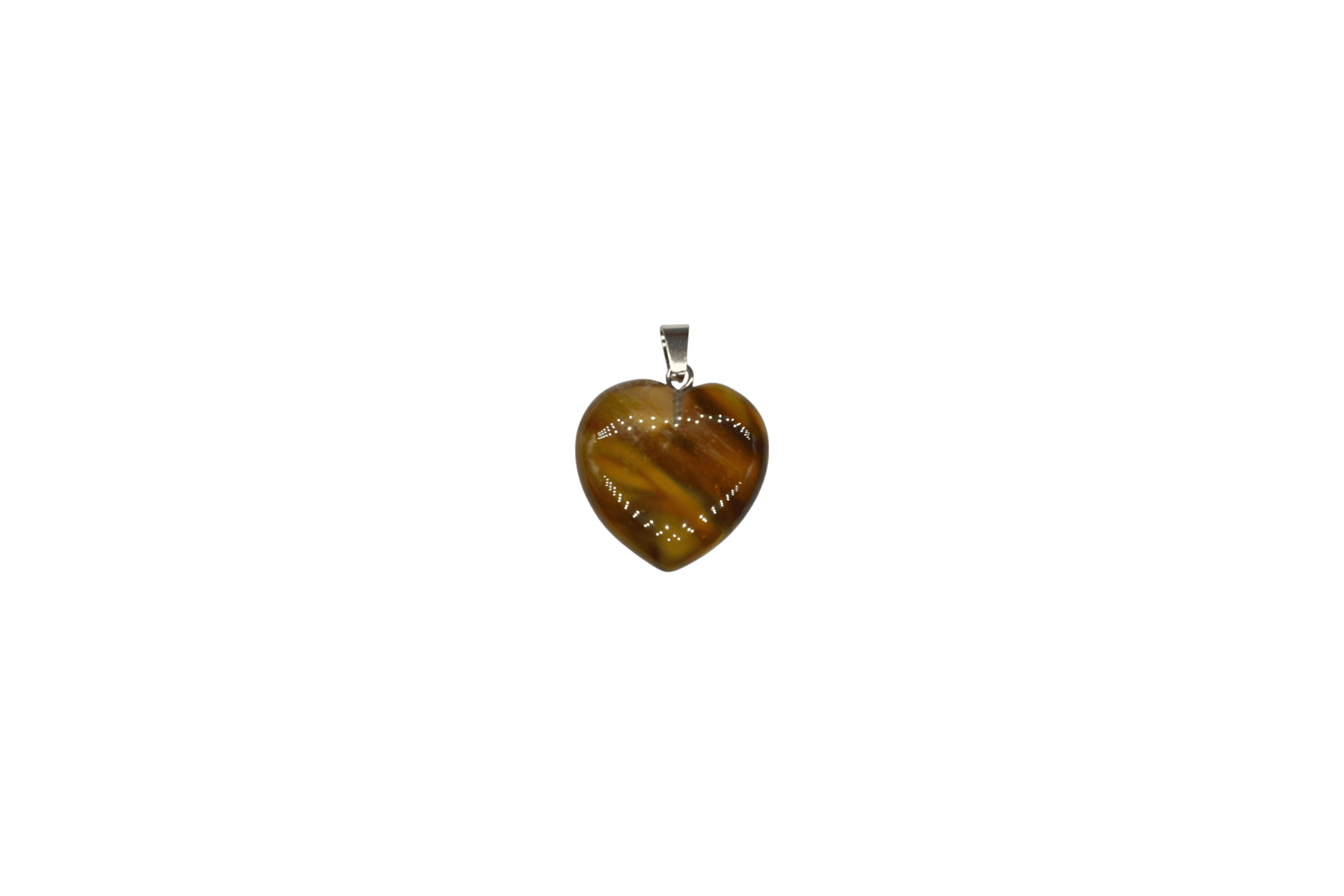 Dije en forma de corazón de piedra lodolita de 30x30mm