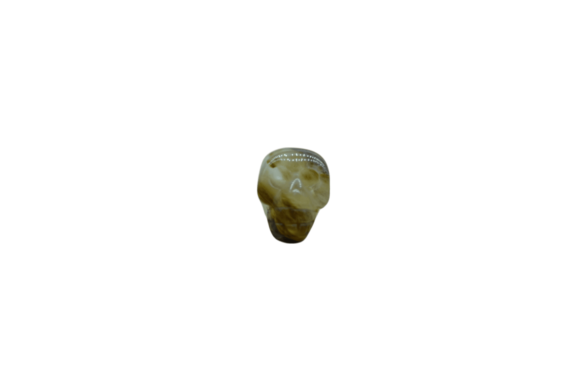 Dije en forma de calavera de piedra lodolita